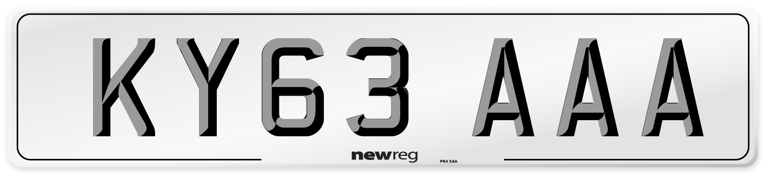 KY63 AAA Number Plate from New Reg